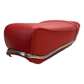 Lambretta Series 1 2 3 Li GP SX TV Pegasus Seat - Red with Stainless Steel Trim