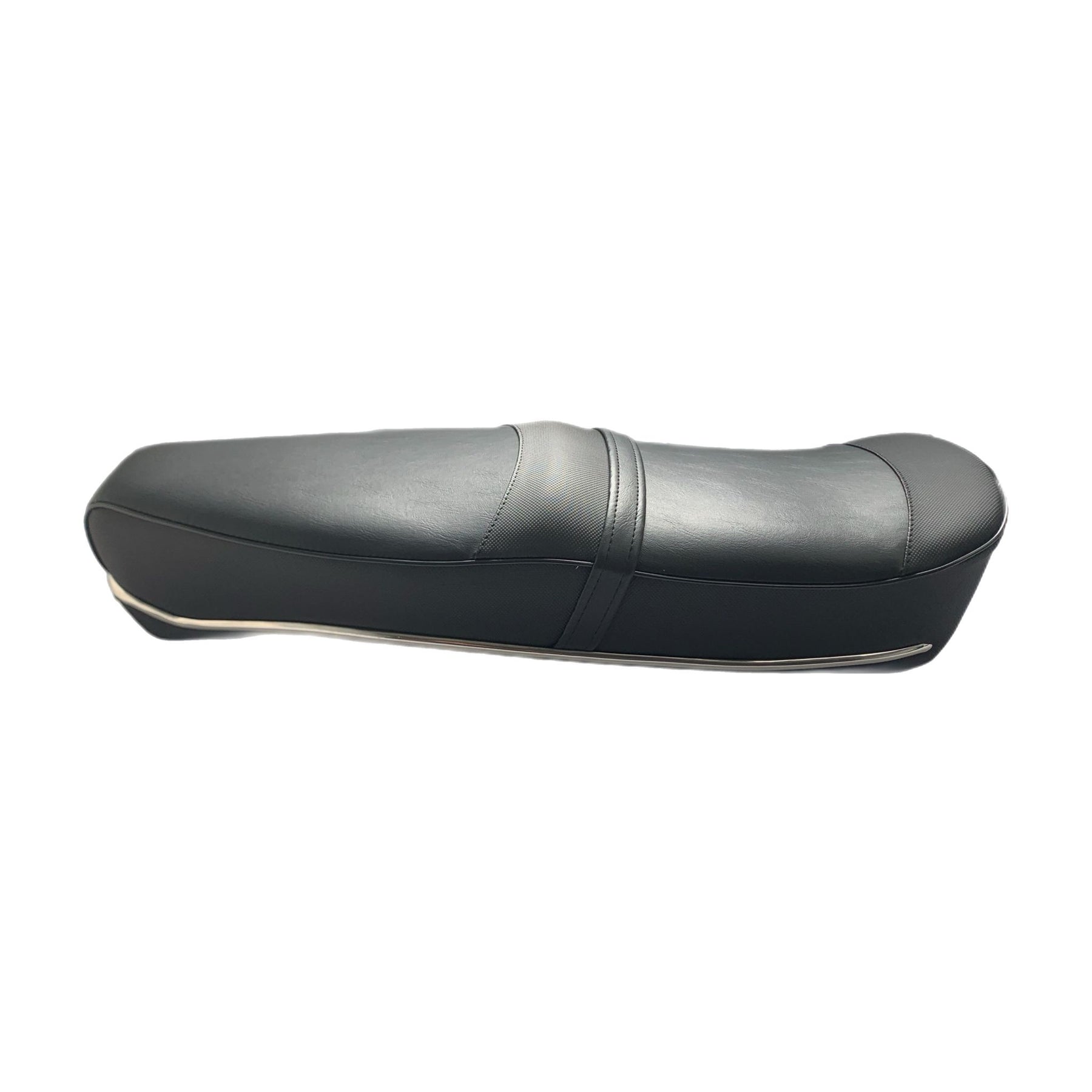 Lambretta Series 1 2 3 Li GP SX TV Pegasus Style Seat - Black with Stainless Trims