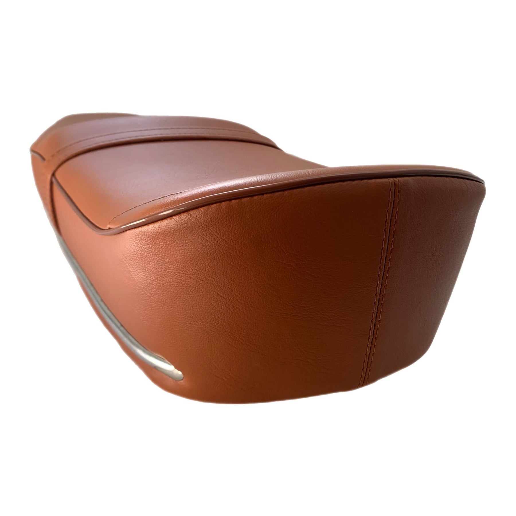 Lambretta Series 1 2 3 Li GP SX TV Pegasus Style Seat - Tan with Stainless Steel Trim