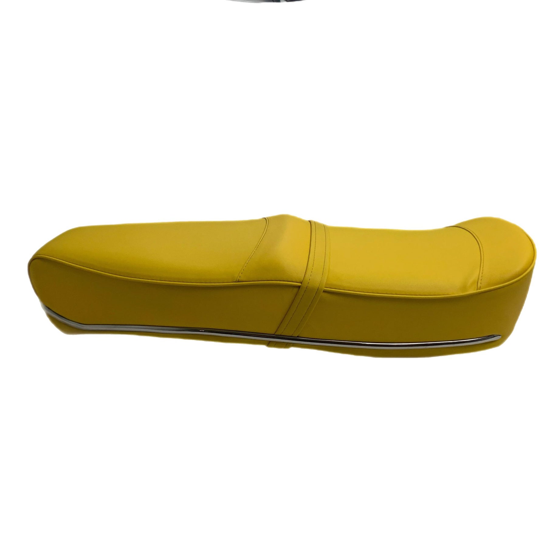Lambretta Series 1 2 3 Li GP SX TV Pegasus Style Seat - Yellow with Stainless Steel Trim