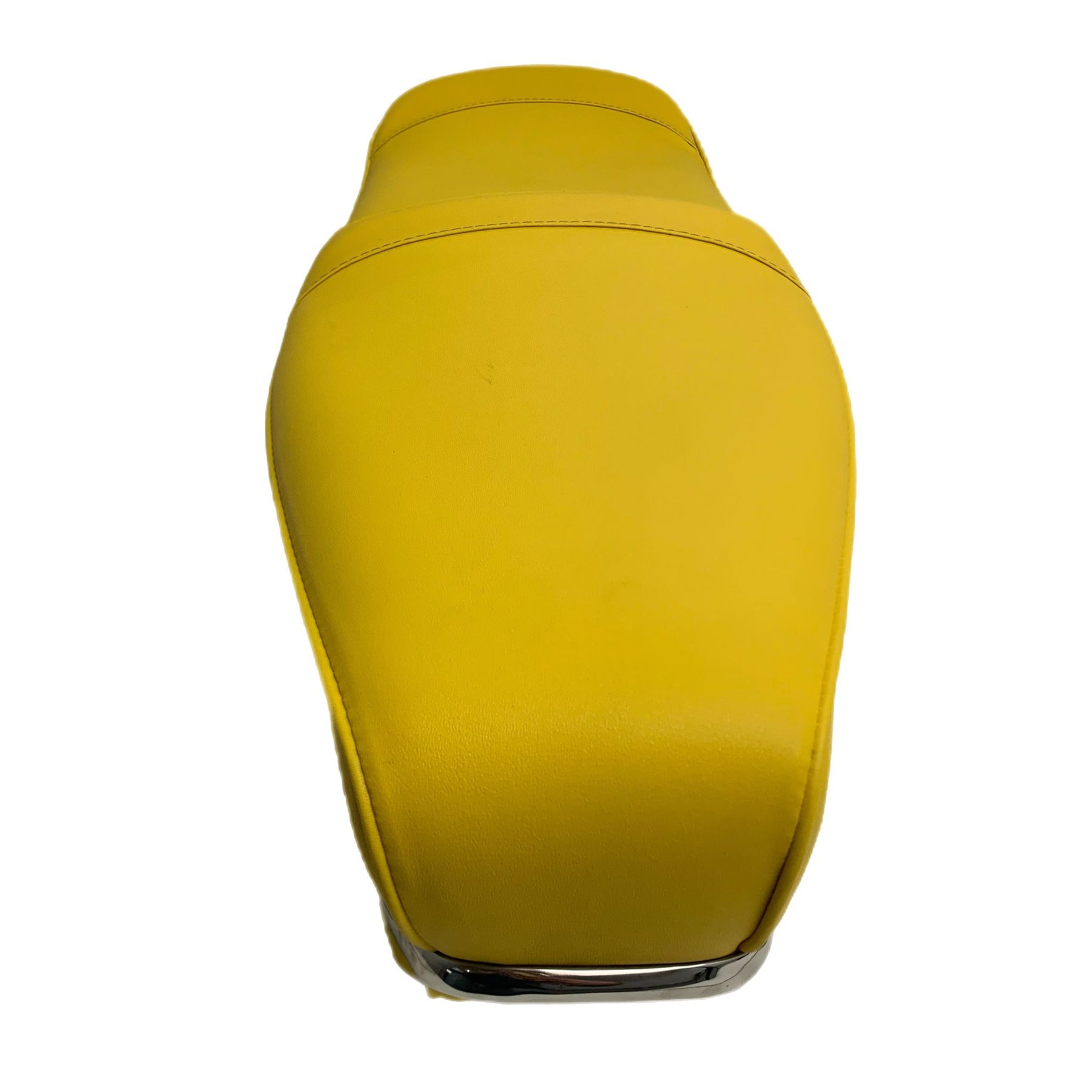 Lambretta Series 1 2 3 Li GP SX TV Pegasus Style Seat - Yellow with Stainless Steel Trim