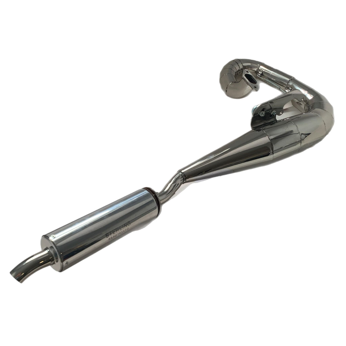 Lambretta Series 1 2 Li TV Sterling Expansion Performance Exhaust Polished Stainless Steel