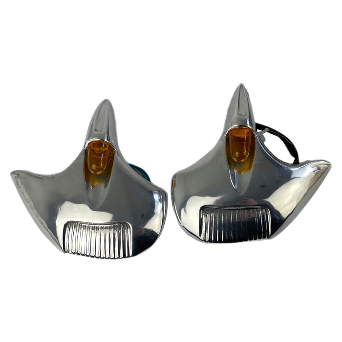 Lambretta Series 2 Li TV Fried Egg Side Panel Embellishers Orange Le