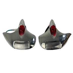 Lambretta Series 2 Li TV Fried Egg Side Panel Embellishers - Red Lens