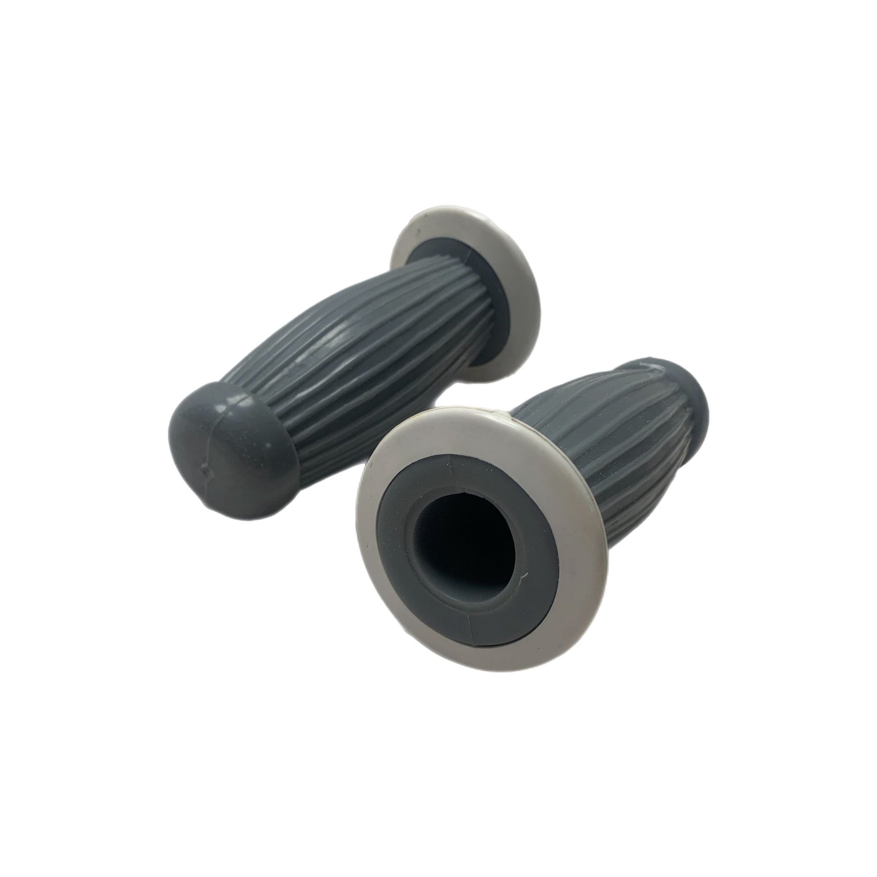 Lambretta Series 3 Li GP SX TV Balloon Grips 22mm - Grey / White Ring