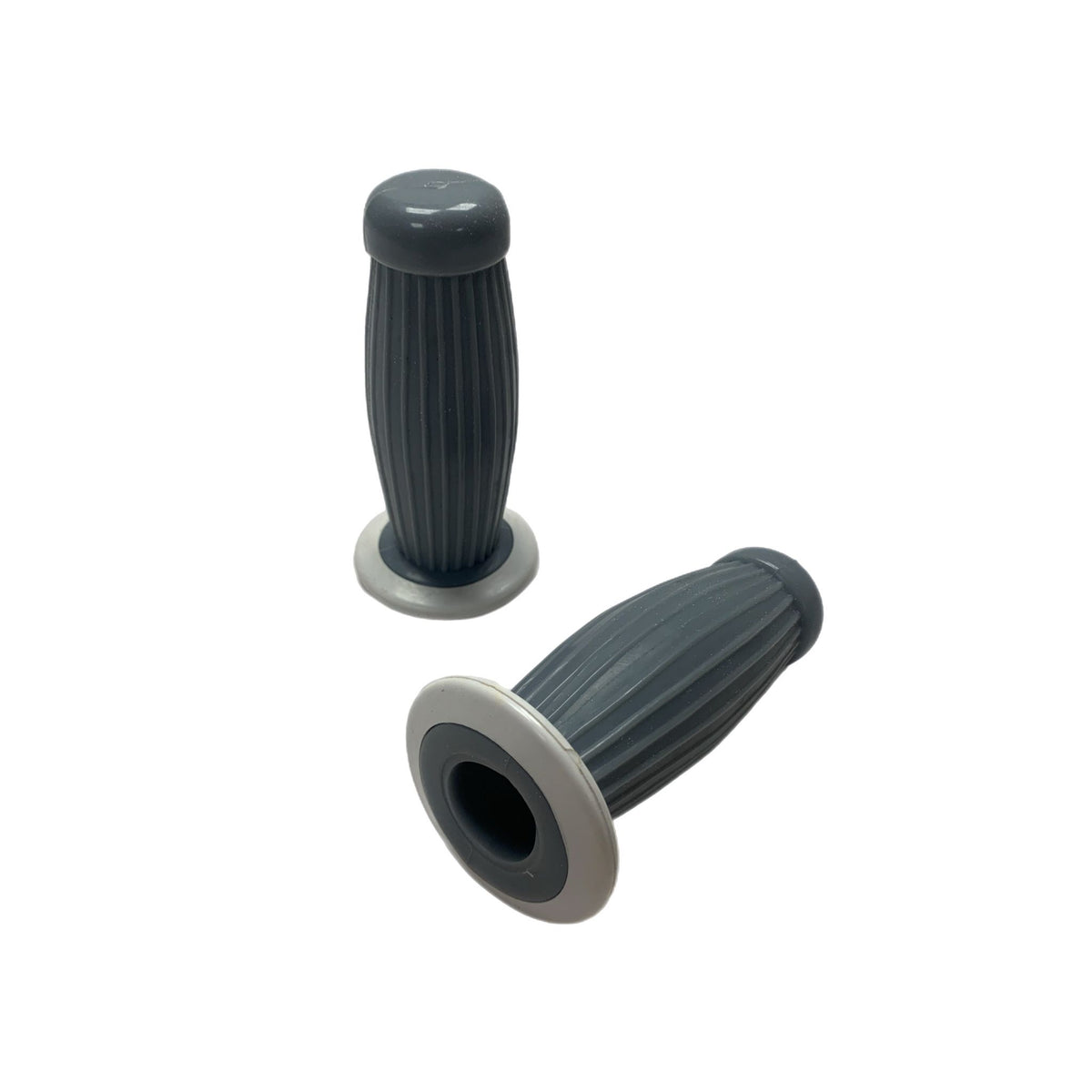Lambretta Series 3 Li GP SX TV Balloon Grips 22mm - Grey / White Ring
