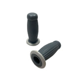 Lambretta Series 3 Li GP SX TV Balloon Grips 22mm - Grey / White Ring