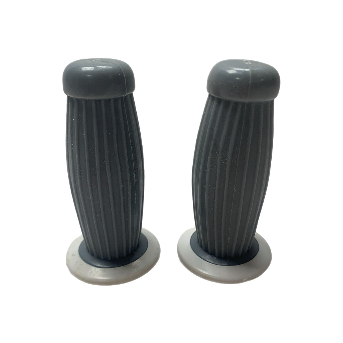 Lambretta Series 3 Li GP SX TV Balloon Grips 22mm - Grey / White Ring