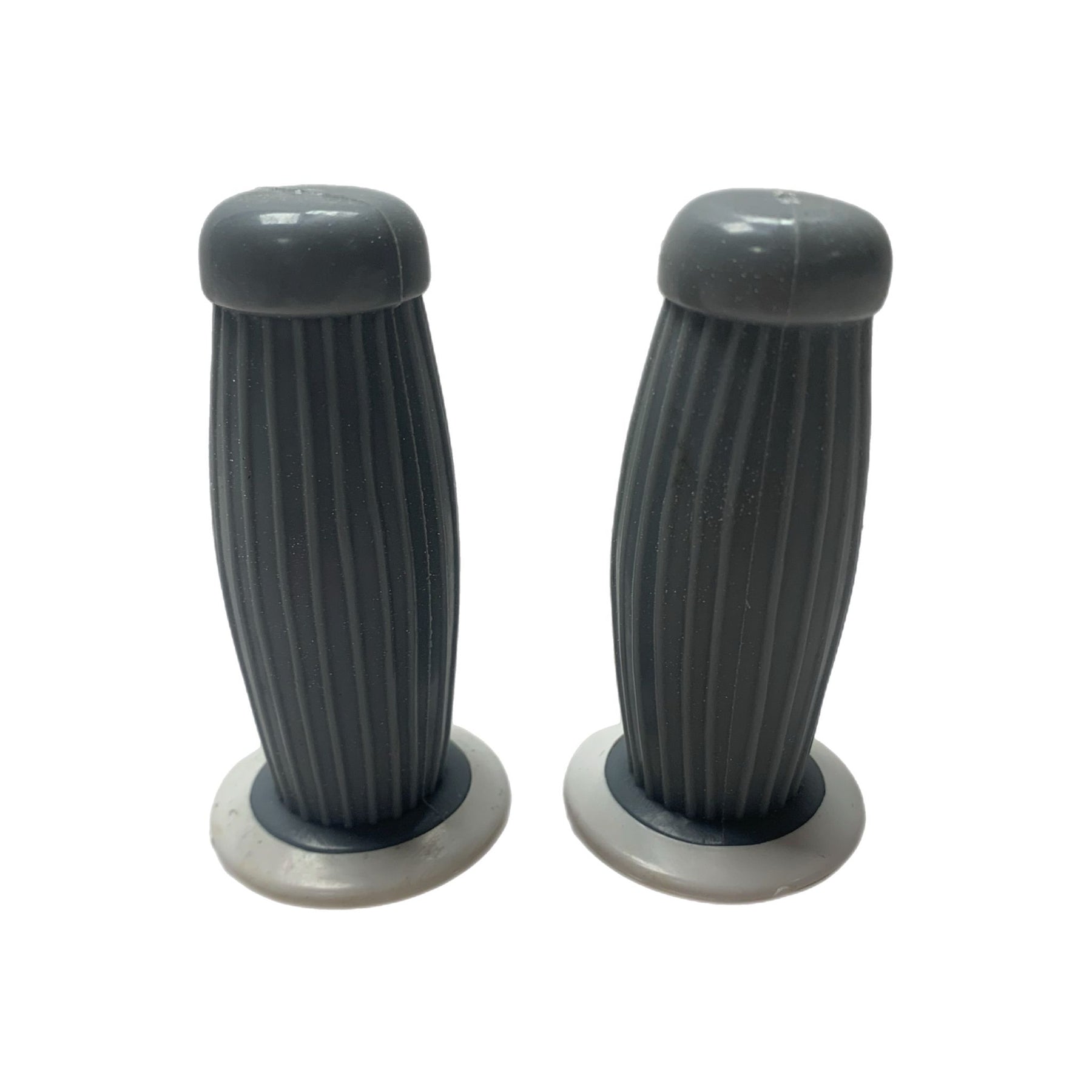 Lambretta Series 3 Li GP SX TV Balloon Grips 22mm - Grey / White Ring