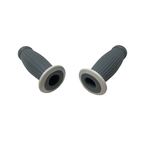 Lambretta Series 3 Li GP SX TV Balloon Grips 22mm - Grey / White Ring