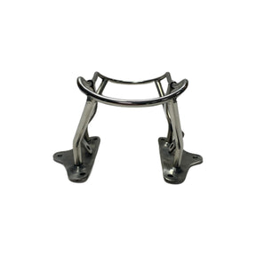Lambretta Series 3 Li GP SX TV Inside Leg Shield 'Inline' Spare Wheel Carrier - Stainless Steel