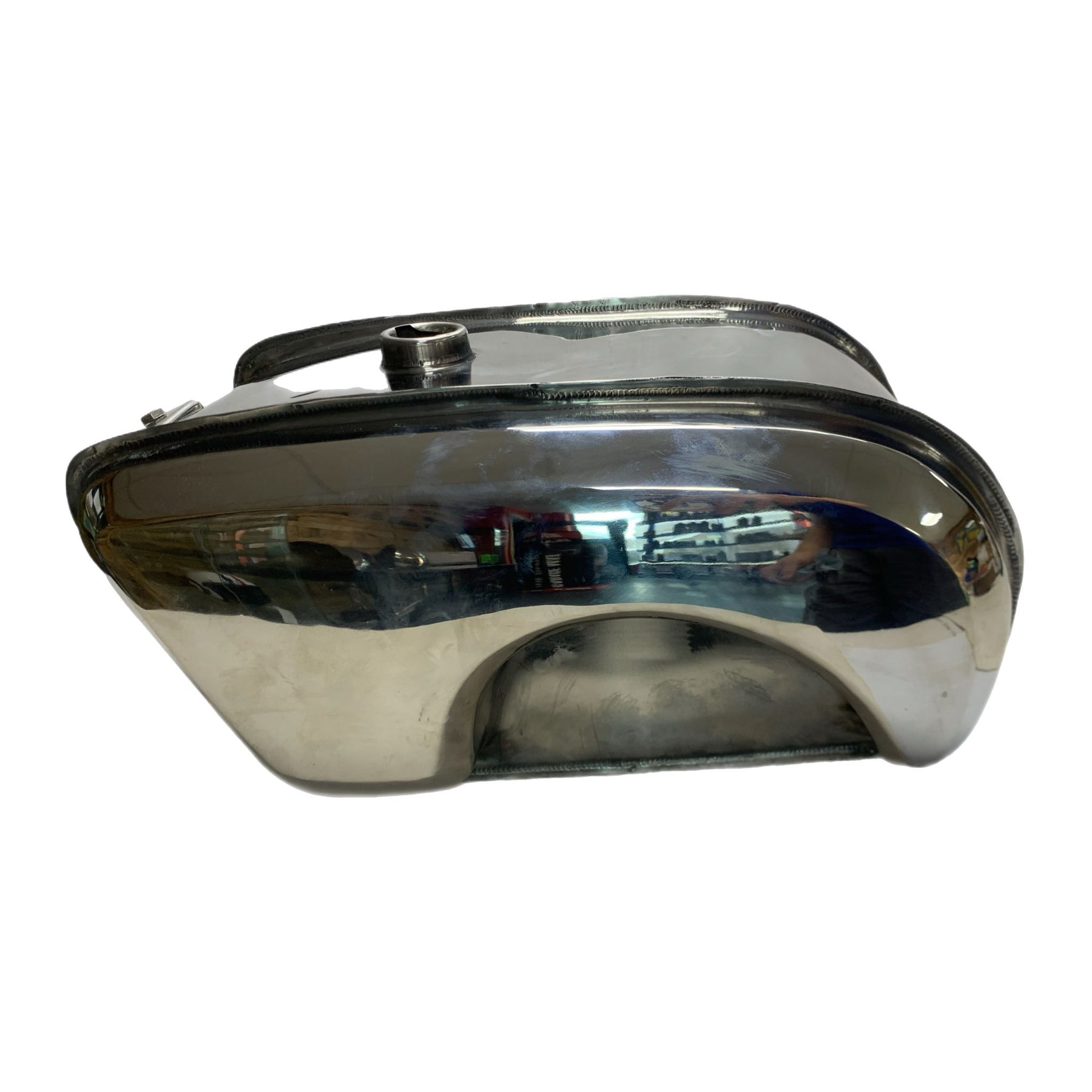Lambretta Series 3 Li GP SX TV Long Range 17L Petrol Tank Dual Cut Outs Polished Stainless Steel