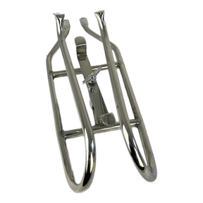 Lambretta Series 3 Li GP TV SX Horizontal Narrow Spare Wheel Carrier - Polished Stainless Steel