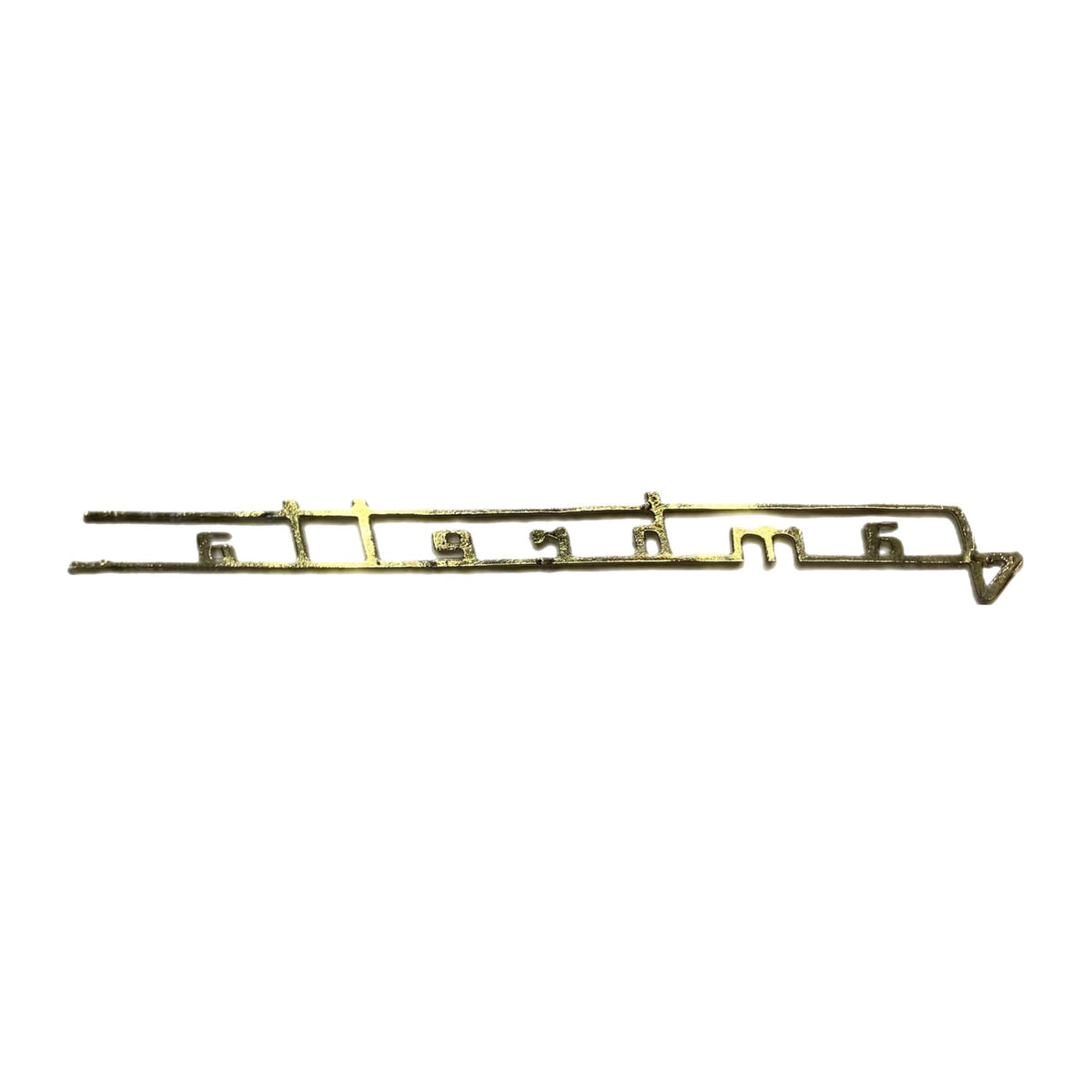 Lambretta Series 3 Li LiS TV SX Side Panel Badge Long - Gold Chrome