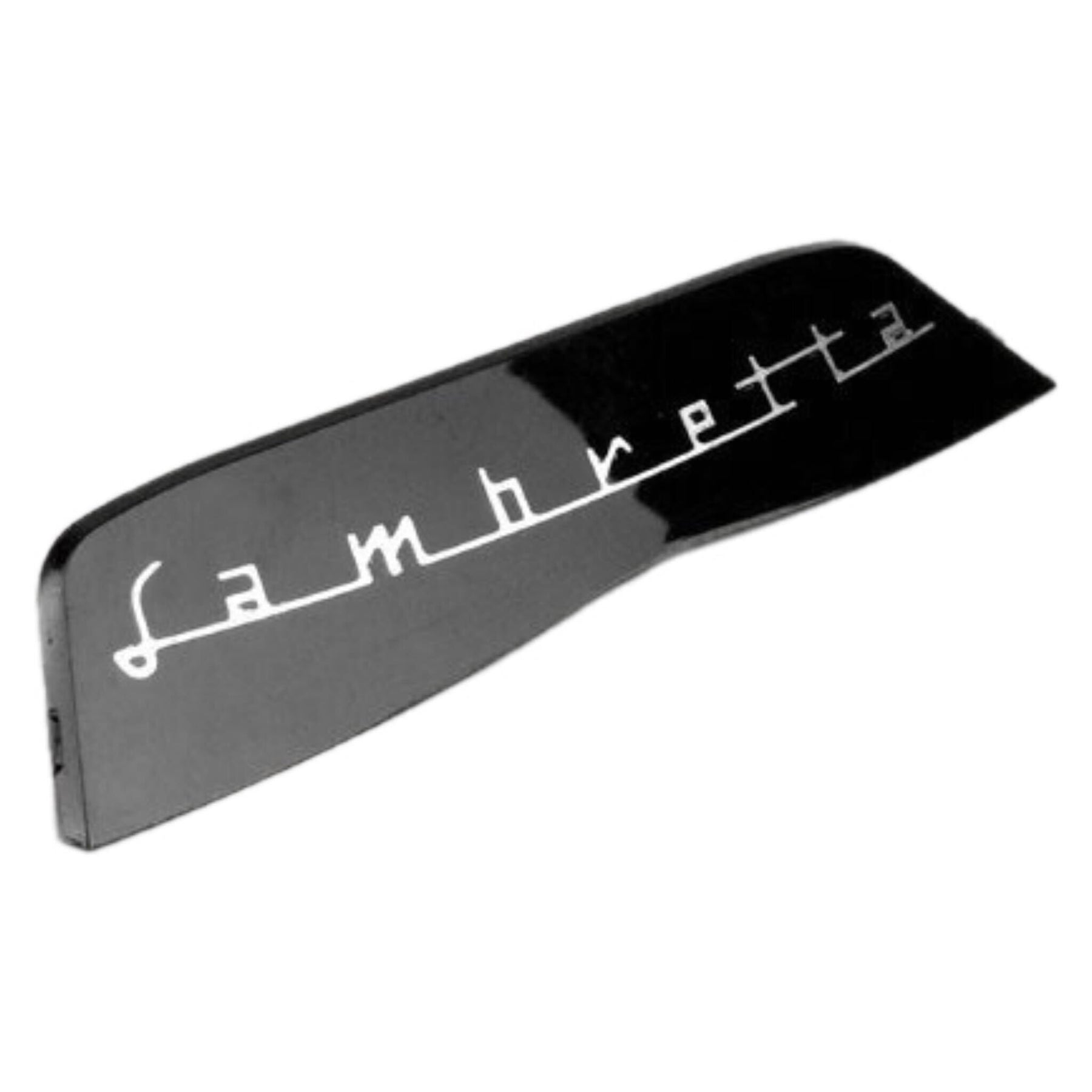 Lambretta Series 3 Li Serveta Scooterlinea Rear Frame Badge - Silver On Black