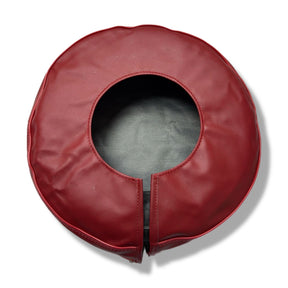 Lambretta 10" Spare Wheel Cover - Oxblood Red with White Logo