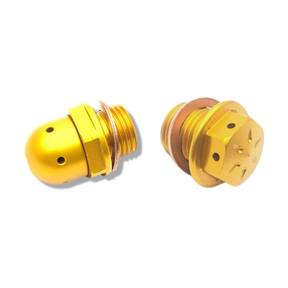 Lambretta S1-3 Li GP SX TV J Lui CNC Oil Drain & Oil Breather Plug Bundle - Gold - Casa Performance