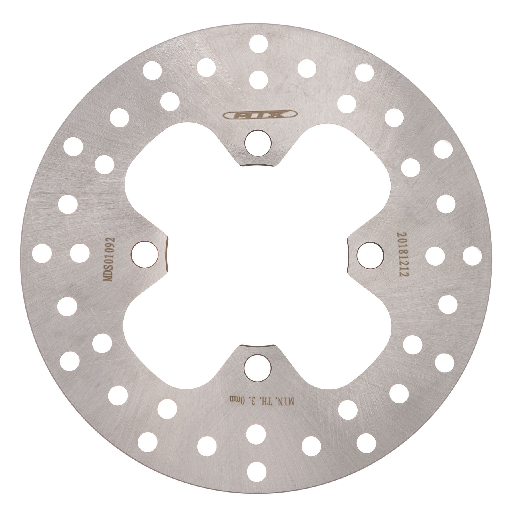 MTX Performance ATV Brake Disc Front Solid Round Honda MD6365 #01092