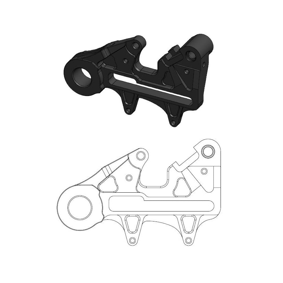Moto-Master KTM/Husqvarna (2023) Oversize 240mm Disc Rear Adapter (22mm Axle)