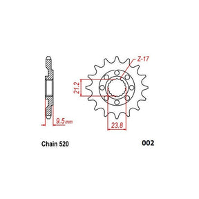 Moto-Master Honda Steel Front Sprocket (520-13T)