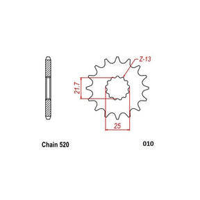 Moto-Master Kawasaki/Yamaha Steel Front Sprocket (520-14T)