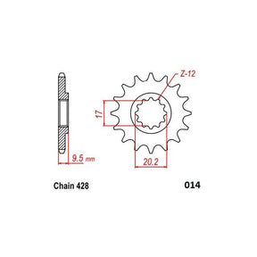 Moto-Master Husqvarna/KTM Steel Front Sprocket (428-13T)