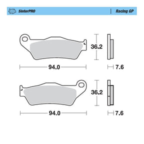 Moto-Master Racing GP SinterPRO Brake Pads - 93012