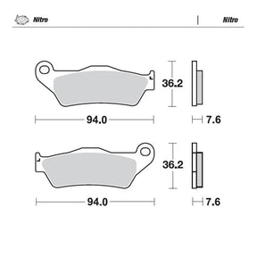 Moto-Master Nitro Brake Pads - 93021