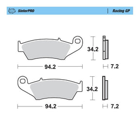 Moto-Master Racing GP SinterPRO Brake Pads - 93412