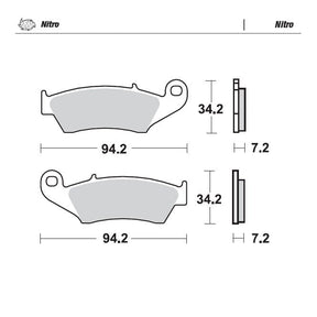 Moto-Master Nitro Brake Pads - 93421
