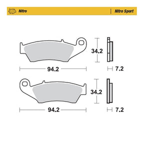 Moto-Master Nitro Sport Brake Pads - 93422