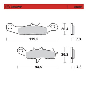Moto-Master Racing SinterPRO Brake Pads - 93911
