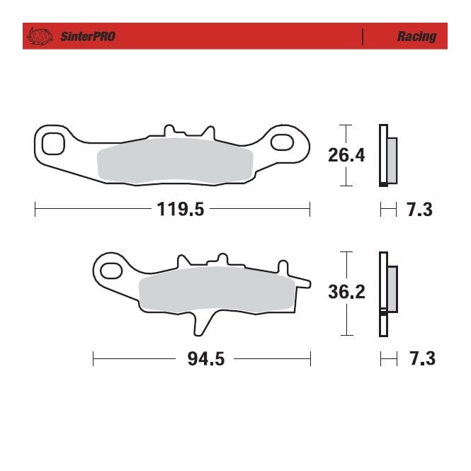 Moto-Master Racing SinterPRO Brake Pads - 93911
