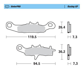 Moto-Master Racing GP SinterPRO Brake Pads - 93912