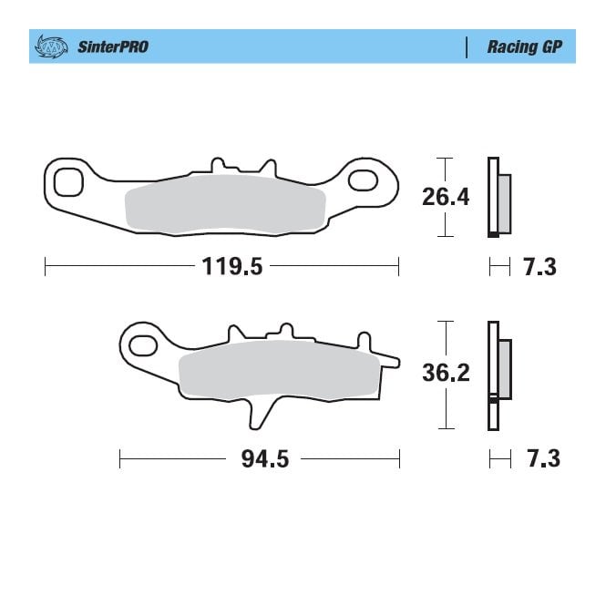 Moto-Master Racing GP SinterPRO Brake Pads - 93912