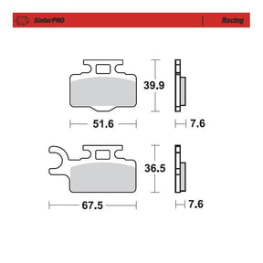 Moto-Master Racing GP SinterPRO Brake Pads - 94112