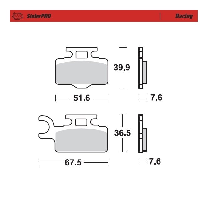 Moto-Master Racing GP SinterPRO Brake Pads - 94112