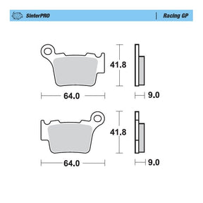 Moto-Master Racing GP SinterPRO Brake Pads - 94412