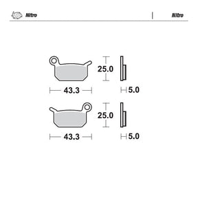Moto-Master Nitro Brake Pads - 94721