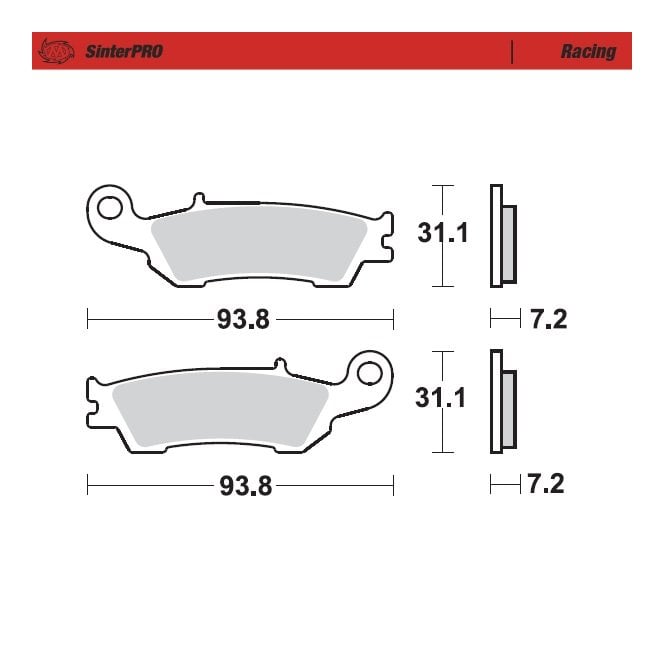 Moto-Master Racing SinterPRO Brake Pads - 94911