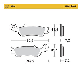 Moto-Master Nitro Sport Brake Pads - 94922