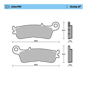Moto-Master Racing GP SinterPRO Brake Pads - 99812