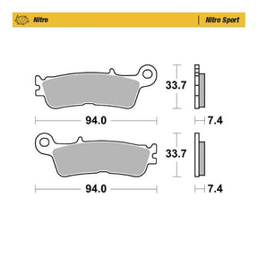 Moto-Master Nitro Sport Brake Pads - 99822