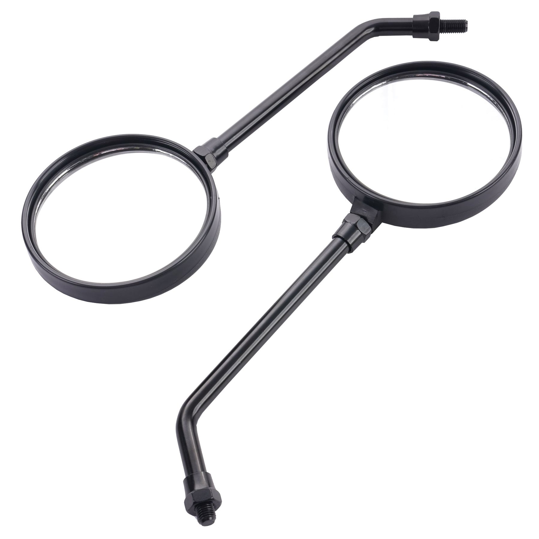 Universal Mirror Set Black Round 10mm (Standard Thread) Pair (MRU032) - Beedspeed