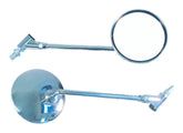Bike It Universal Chrome Round Mirror 8/10mm Thread Motorcycle Scooter