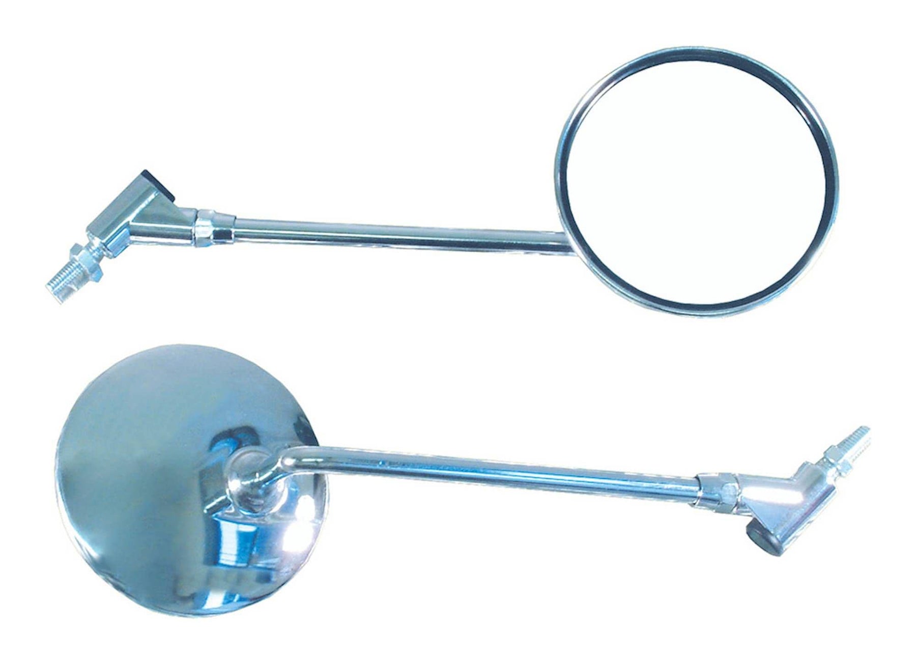 Bike It Universal Chrome Round Mirror 8/10mm Thread Motorcycle Scooter
