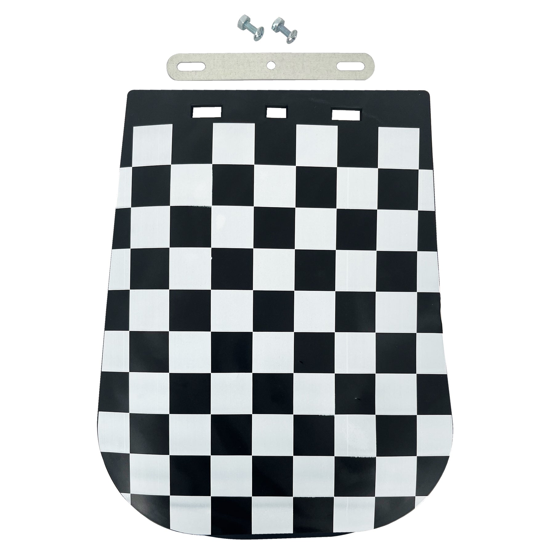 Bike It Chequered Mudflap With Fitting Kit Motorcycle Scooter Custom