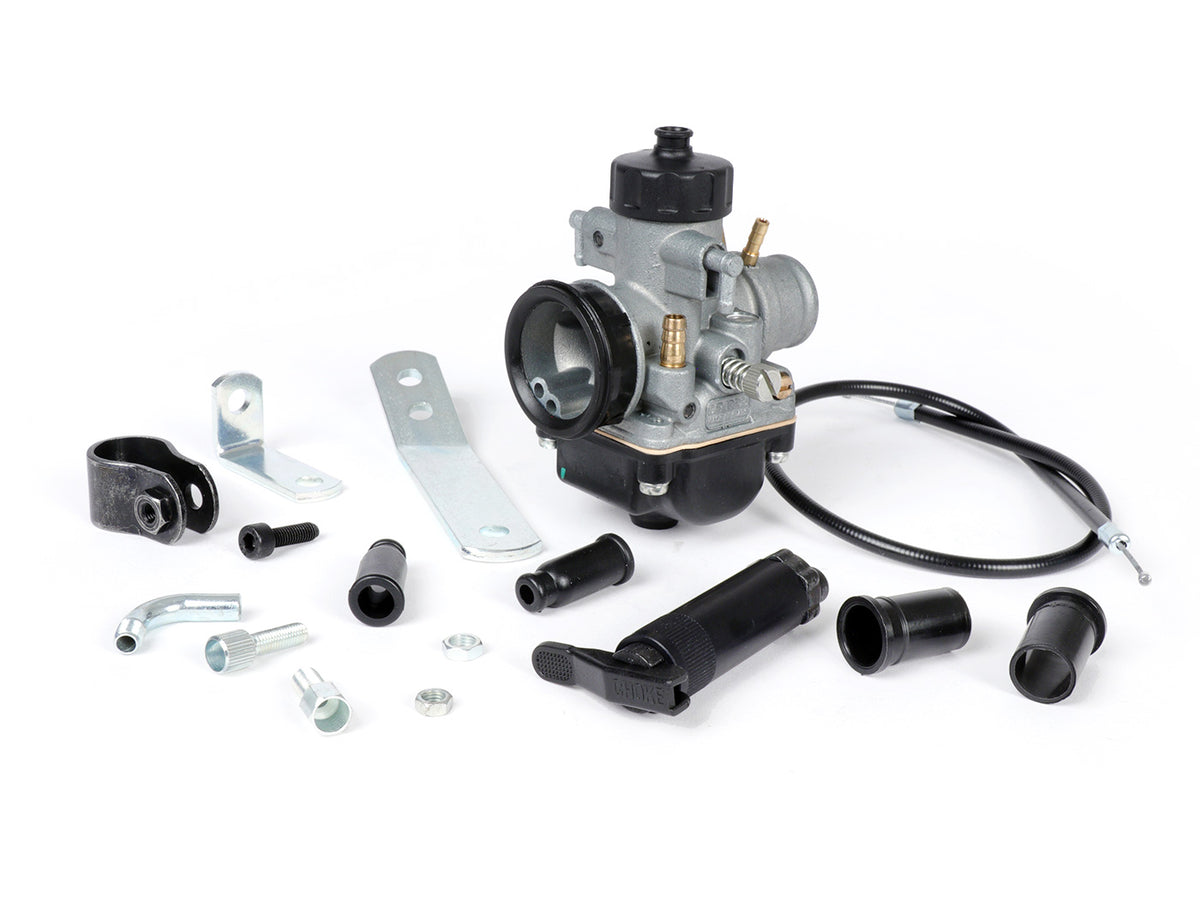 Piaggio 50cc 2T Minarelli Horizontal Carburettor Kit MALOSSI PHBG 21 BS 1610995 round slider CS=23mm