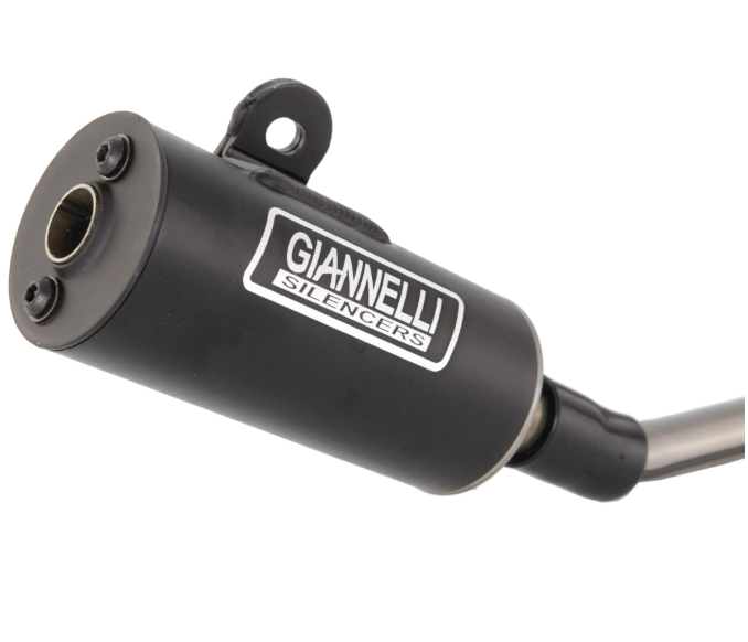 LML Star/Deluxe 125-150cc 4 Stroke 4T Giannelli Vintage Racing Exhaust - Black