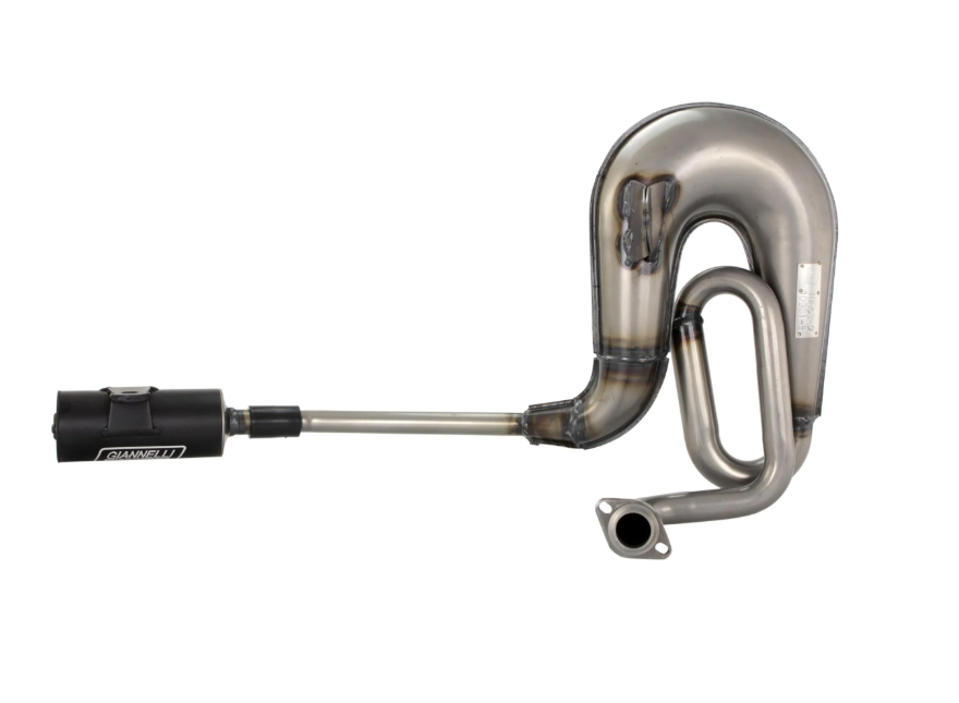 LML Star/Deluxe 125-150cc 4 Stroke 4T Giannelli Vintage Racing Exhaust - Black